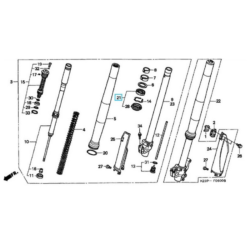 51490KZ3B01  Fork Oil Seal Set Honda CR-250 '97-'98