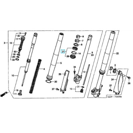 51490KZ3B01  Fork Oil Seal Set Honda CR-250 '97-'98
