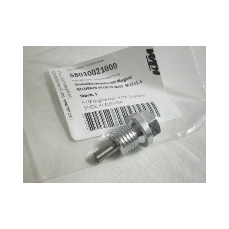 58030021000  Oil Drain Plug W.Mag. KTM EXC-SX-LC 4- LC8 Adventure