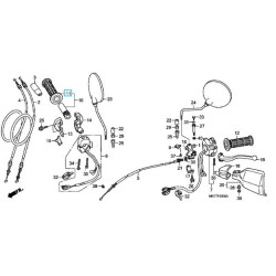 53165ML7010  Χειρολαβή Δεξιά Honda XL-1000V Varadero 