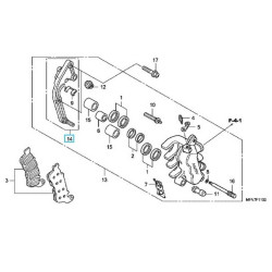45190MFAD11  Caliper Bracket Front Left Honda CBF-1000 ABS