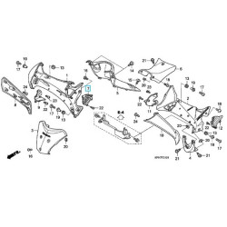 64405KPH700ZA  Γρίλια Ποδιάς Δεξιά Honda ANF-125 i Innova