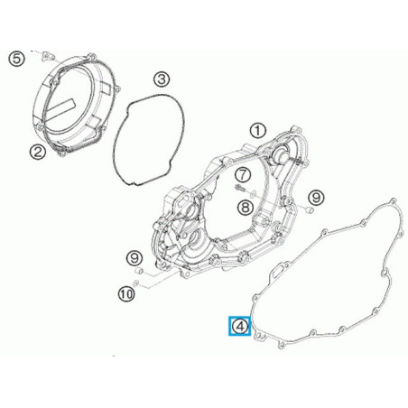 78030025000  Φλάντζα Καπακιού Συμπλέκτη KTM EXC-400-450-530 '08-'11