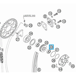 0760101844  Τσιμούχα Αντλίας Νερού KTM EXC-SX 4T