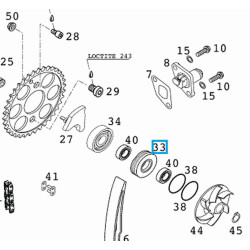 59036081000 Gasket Support KTM EXC-SX 4stroke '99-'01