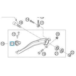 54813051000  Step Plate For Brake Lever KTM EXC-SX '04-'14