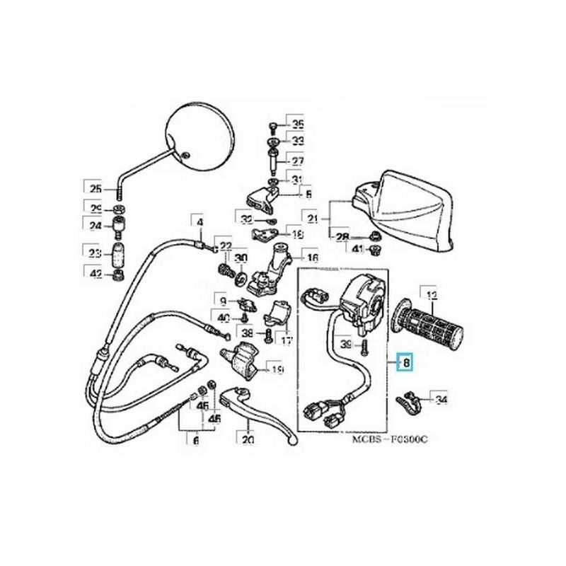 35020MAW630  Switch Set Winker Honda XL-650V Transalp '00-'03