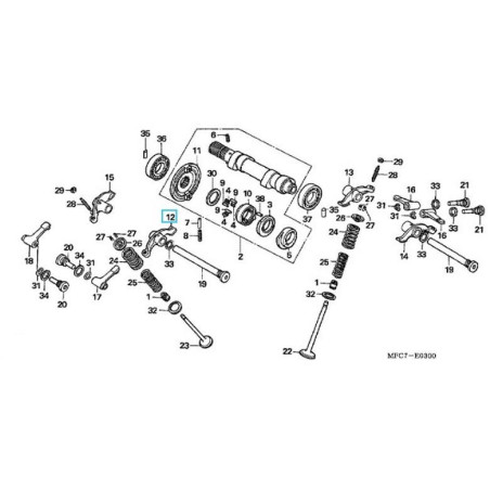 14431MG3040  Κοκοράκι Εξαγωγής Αριστερό Honda NX-650 Dominator XR-600