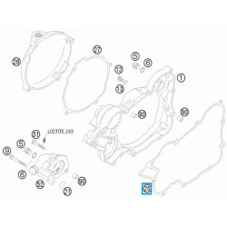 50330025000  Clutch Cover Gasket KTM EXC-SX-125