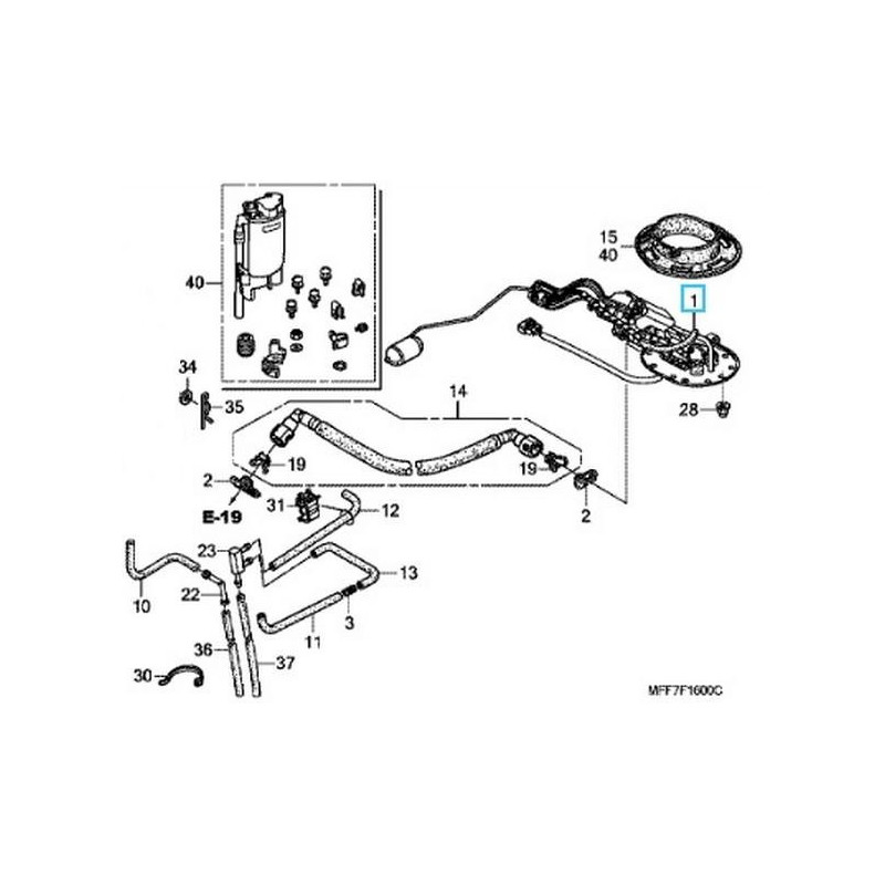16700MFFD01  Fuel Pump Honda XL-700V Transalp 
