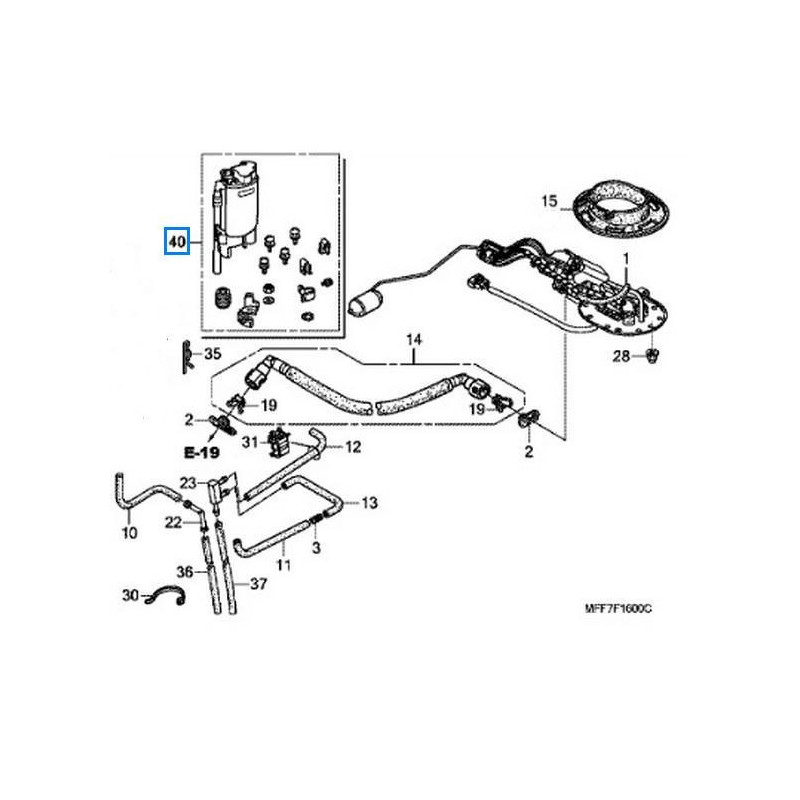 16011MFFD00  Fuel Filter Honda XL-700V Transalp 