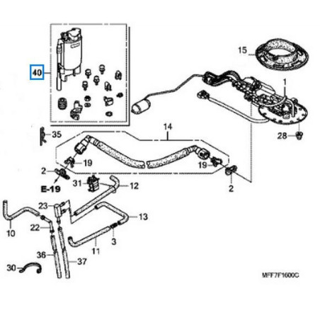 16011MFFD00  Fuel Filter Honda XL-700V Transalp 