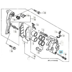45215HA5672  Πειράκι Συγκράτησης Εμπρός Φρένων Honda XL-650V Transalp