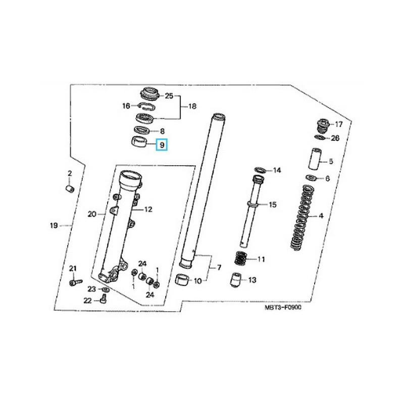 51414MAZ003  Bush Guide Honda XL-1000V Varadero 