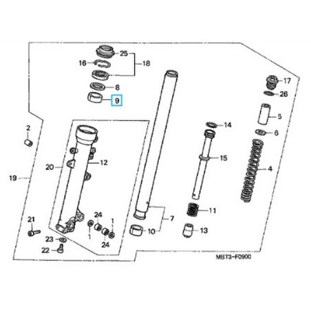 51414MAZ003  Bush Guide Honda XL-1000V Varadero 