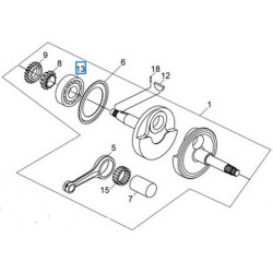 91001H9A000  Crankshaft Bearing Right Sym Joyride-200 EFI HD-200 EFI 