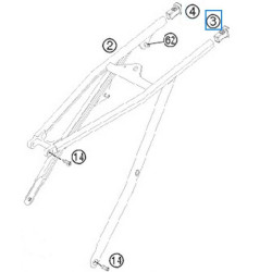 78003002020  Sub Frame Application Left KTM EXC-SX '08-'13