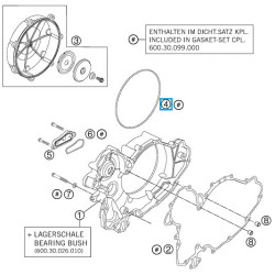 60030027000  O'Ring Καπακιού Συμπλέκτη KTM LC8-950-990