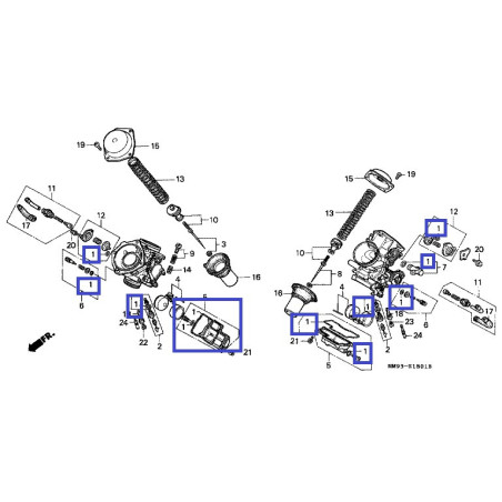 16010MR1691  Gasket Set Carburetor Honda XL-600V Transalp