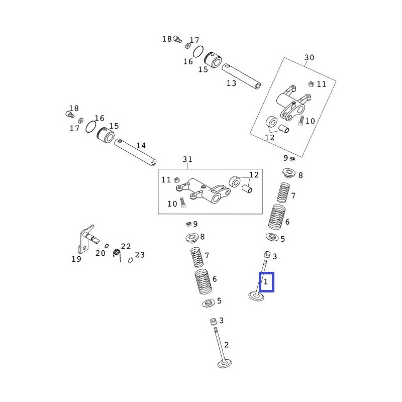 59036030000  Βαλβίδα Εισαγωγής KTM EXC-400-450-520-525
