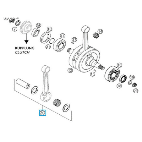 54830015244  Μπιέλα Σετ KTM EXC-25/300 ,03-'14 SX-250 '03-'14