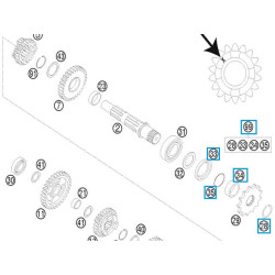 00050000943  Σετ Επισκευής Εμπρός Γραναζιού KTM EXC-125/200 '08-'14