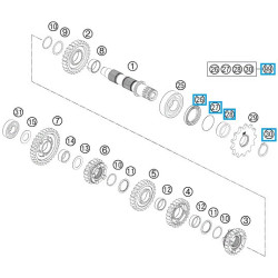00050000940  Counter Shaft Rep. Kit KTM EXC-250/300 '11-'14